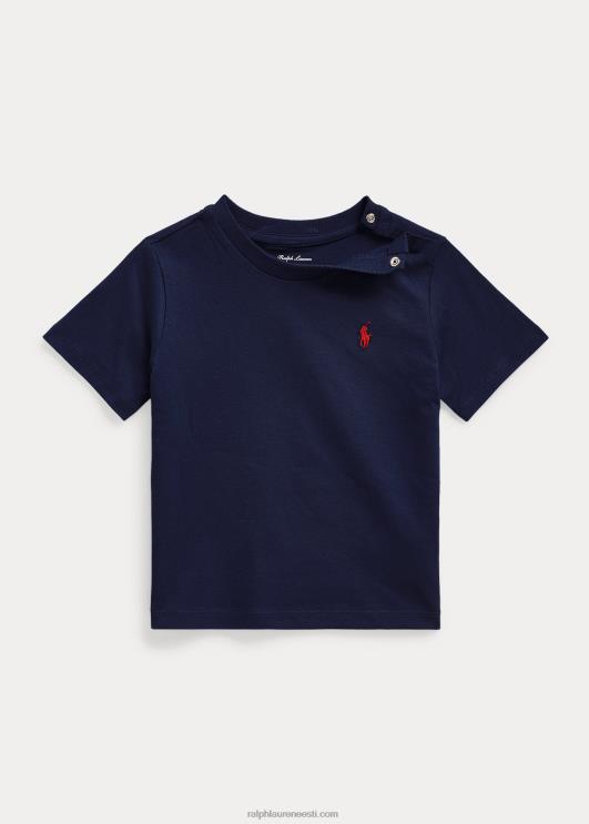 Ralph Lauren beebi puuvillast jersey crewneck t-särk PR0V7885 kruiisilaevastik
