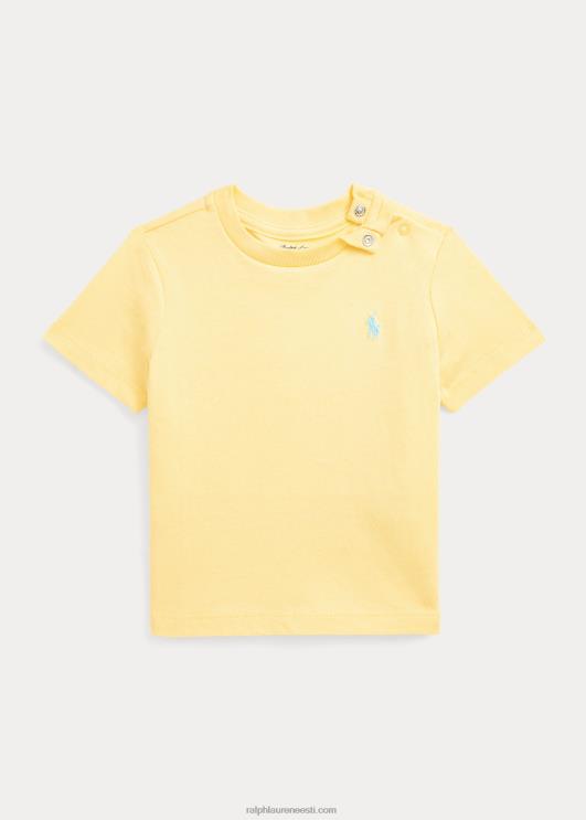 Ralph Lauren beebi puuvillast jersey crewneck t-särk PR0V8266 maisi kollane