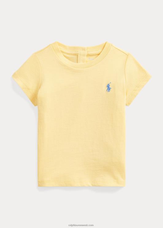 Ralph Lauren beebi puuvillast jersey crewneck t-särk PR0V8272 maisi kollane