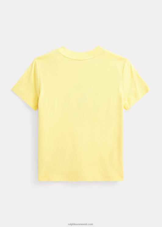 Ralph Lauren beebi suure poni logoga puuvillane trikoosärk PR0V7879 bristoli kollane