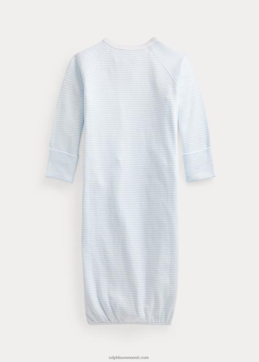 Ralph Lauren beebi triibuline puuvillane interlock kleit PR0V8181 berüll sinine/valge