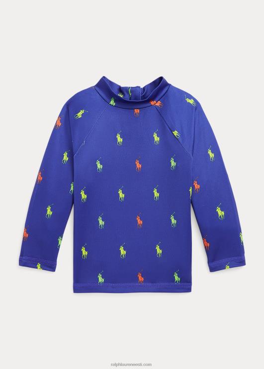 Ralph Lauren beebi polo poni jõudlus särk lööve kaitse PR0V7951 kuninglik schiffli trükk