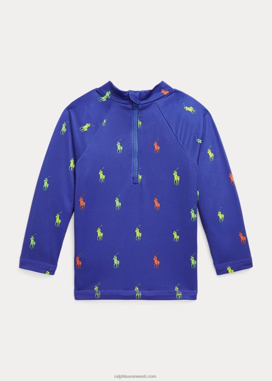 Ralph Lauren beebi polo poni jõudlus särk lööve kaitse PR0V7951 kuninglik schiffli trükk
