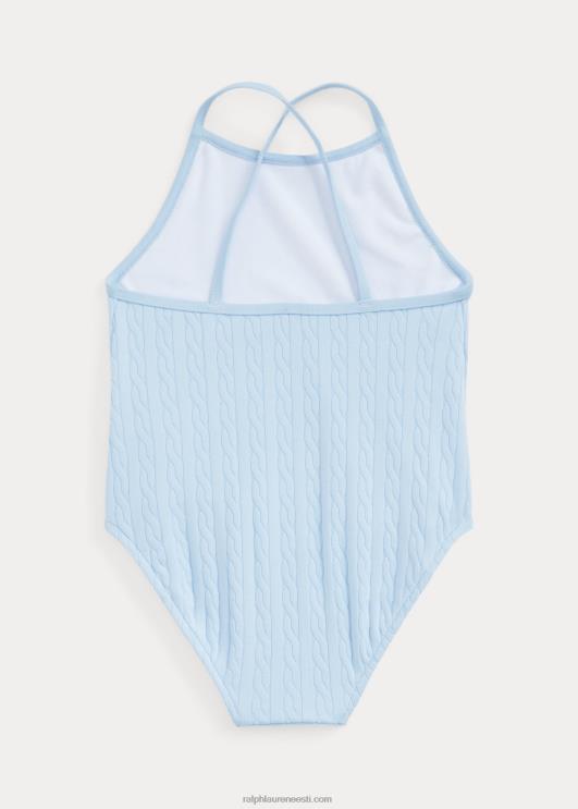 Ralph Lauren beebi stretš žakaarvärvi ühes tükis ujumistrikoo PR0V7939 kontorisinine