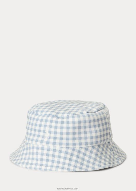 Ralph Lauren beebi ümberpööratav puuvillane interlock koppmüts PR0V8019 sinine aed toile multi