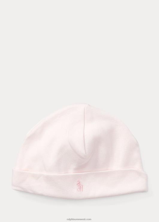 Ralph Lauren beebi puuvillane müts PR0V8022 õrn roosa