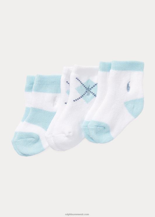 Ralph Lauren beebi froteesokk kolmikpakk PR0V10039 valge