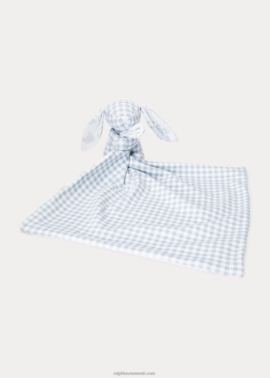 Ralph Lauren beebi ümberpööratav puuvillane bunny lovey tekk PR0V8098 sinine aed toile multi