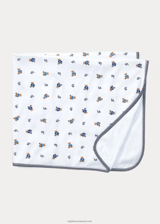 Ralph Lauren beebi polo karu puuvillane tekk PR0V8078 valge multi/rafineeritud merevägi