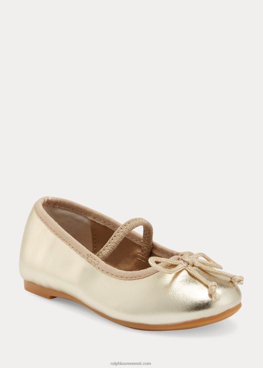 Ralph Lauren lapsed nellie metallik ballett korter PR0V7266 šampanja metallik