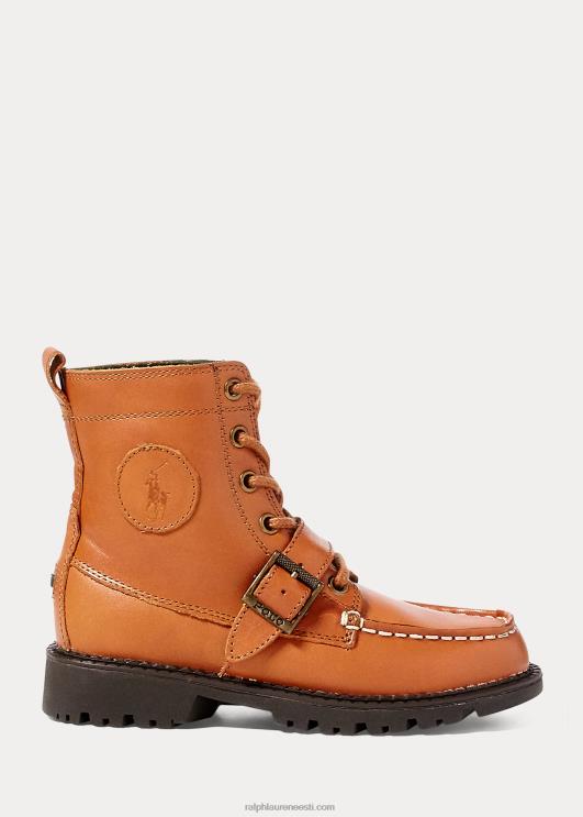 Ralph Lauren lapsed nahast ranger hi ii saabas PR0V9896 tan poleeritud nahk