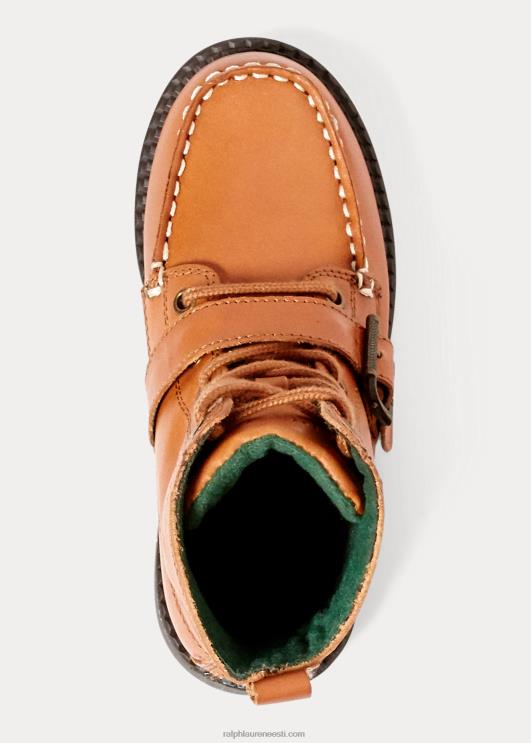 Ralph Lauren lapsed nahast ranger hi ii saabas PR0V9896 tan poleeritud nahk