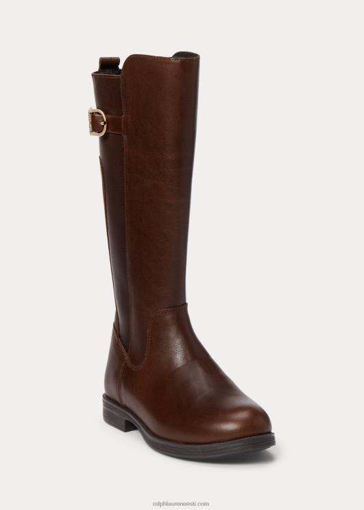 Ralph Lauren lapsed nahast ratsasaabas PR0V7296 pruun poleeritud nahk