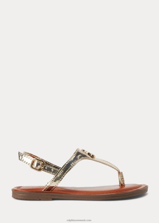 Ralph Lauren lapsed tierney iv metallist kunstnahast sandaalid PR0V7264 kuldne metallik