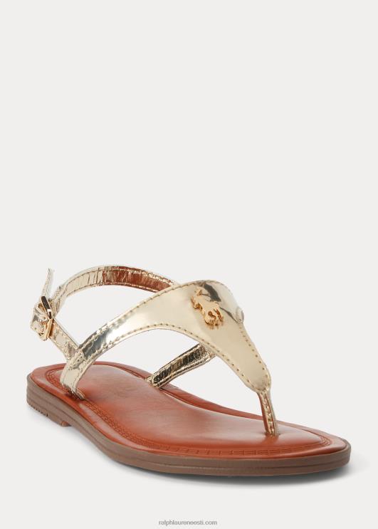 Ralph Lauren lapsed tierney iv metallist kunstnahast sandaalid PR0V7264 kuldne metallik