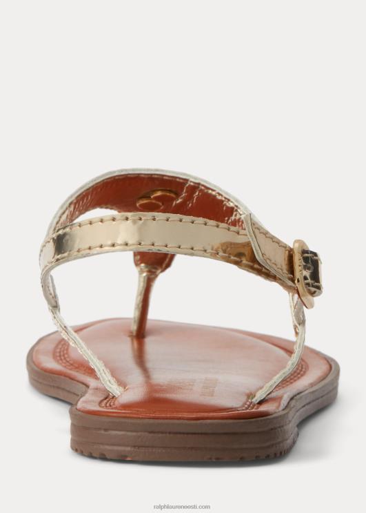 Ralph Lauren lapsed tierney iv metallist kunstnahast sandaalid PR0V7264 kuldne metallik