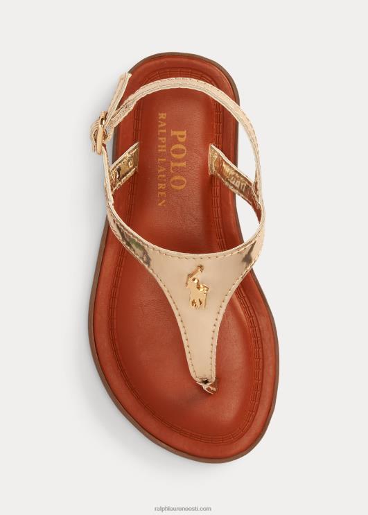 Ralph Lauren lapsed tierney iv metallist kunstnahast sandaalid PR0V7264 kuldne metallik