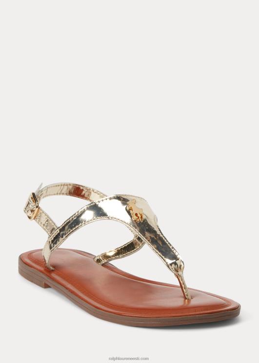 Ralph Lauren lapsed tierney iv metallist kunstnahast sandaalid PR0V7283 kuldne metallik