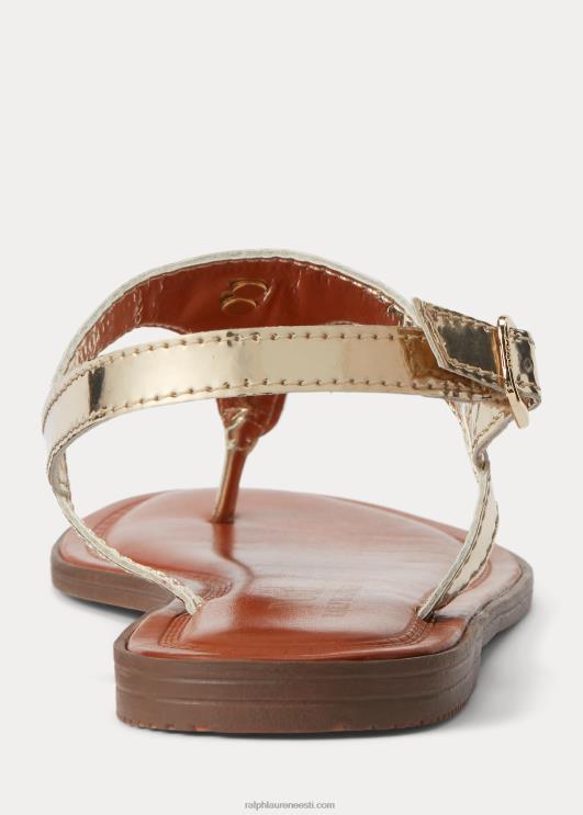 Ralph Lauren lapsed tierney iv metallist kunstnahast sandaalid PR0V7283 kuldne metallik