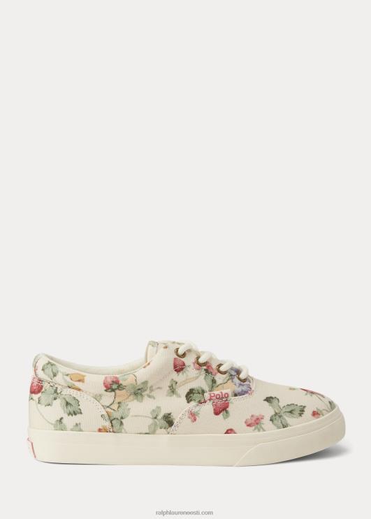 Ralph Lauren lapsed Keatoni lillelisest lõuendist tossud PR0V9986 maasikakreemi trükk