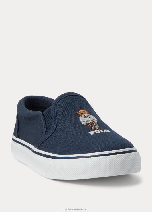 Ralph Lauren lapsed keaton polo bear lõuendist slip-on kets PR0V6341 merevägi
