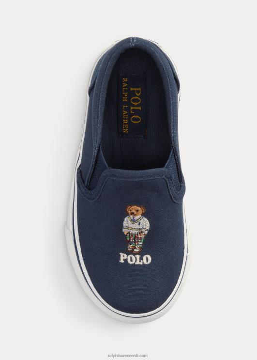 Ralph Lauren lapsed keaton polo bear lõuendist slip-on kets PR0V6341 merevägi