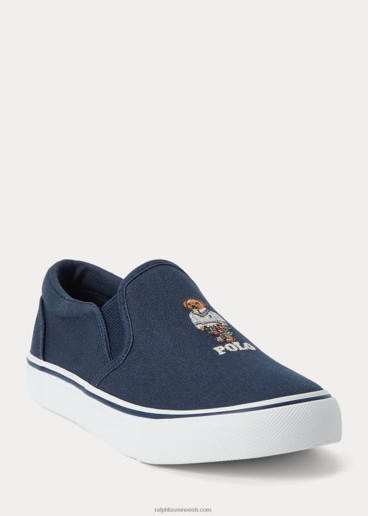 Ralph Lauren lapsed keaton polo bear lõuendist slip-on kets PR0V6370 merevägi