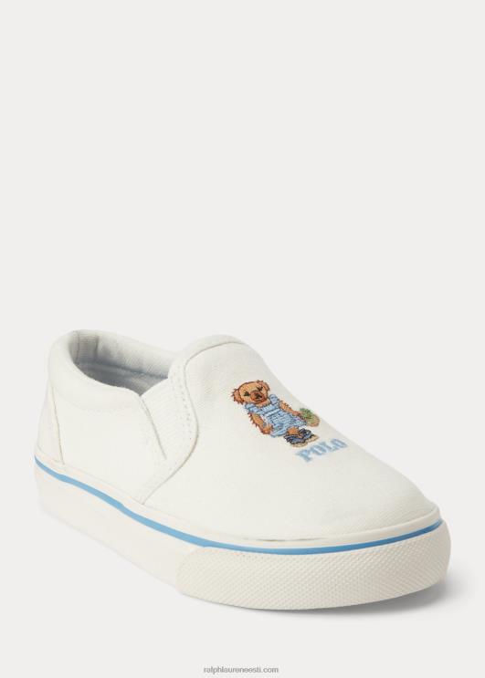 Ralph Lauren lapsed keaton polo bear lõuendist slip-on kets PR0V7258 kreem maasikakaruga