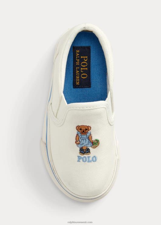 Ralph Lauren lapsed keaton polo bear lõuendist slip-on kets PR0V7258 kreem maasikakaruga