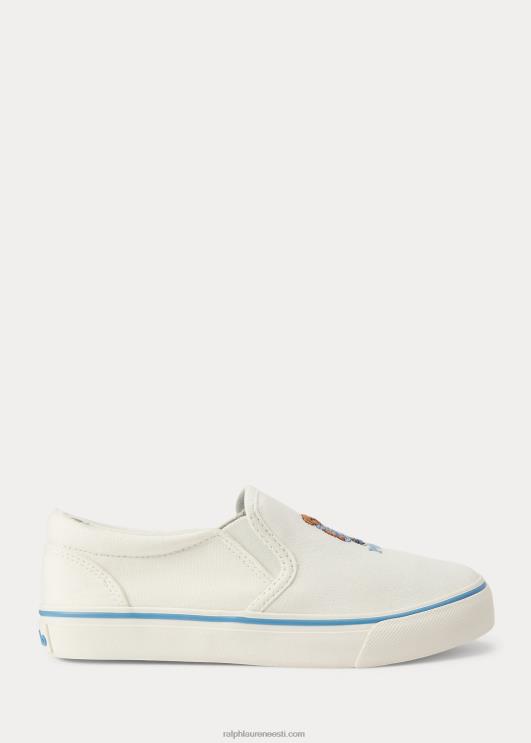 Ralph Lauren lapsed keaton polo bear lõuendist slip-on kets PR0V7277 kreem maasikakaruga