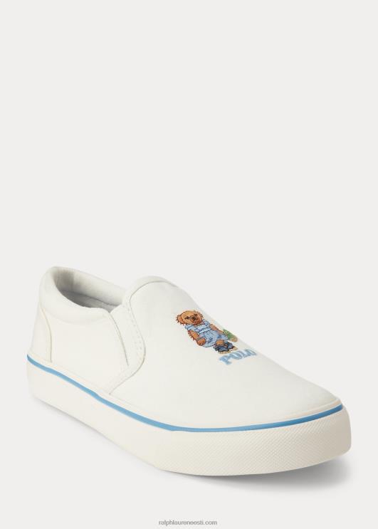 Ralph Lauren lapsed keaton polo bear lõuendist slip-on kets PR0V7277 kreem maasikakaruga