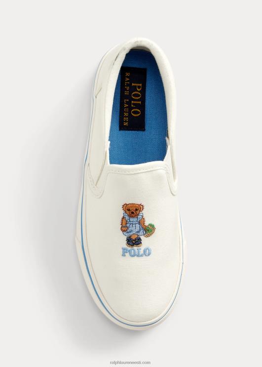 Ralph Lauren lapsed keaton polo bear lõuendist slip-on kets PR0V7277 kreem maasikakaruga