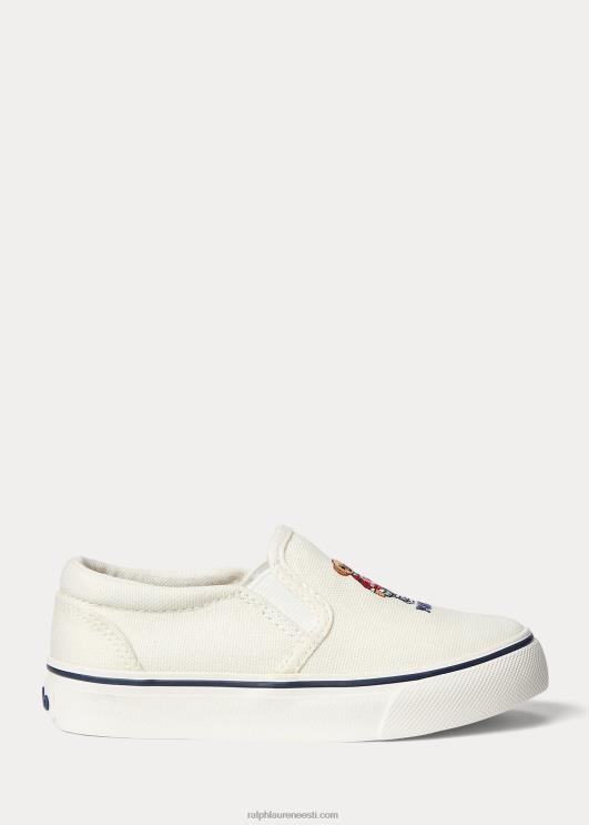 Ralph Lauren lapsed keaton polo bear lõuendist slip-on kets PR0V7647 pärgamendikreem