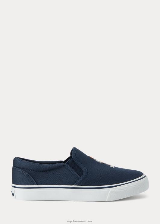 Ralph Lauren lapsed keaton polo bear lõuendist slip-on kets PR0V9881 merevägi