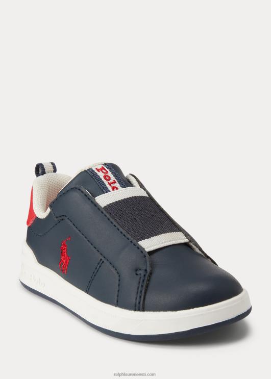 Ralph Lauren lapsed muinsuskohtu ii slip-on kets PR0V6337 mereväe/punane