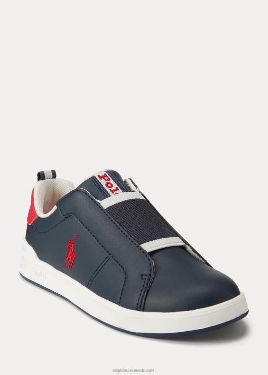 Ralph Lauren lapsed muinsuskohtu ii slip-on kets PR0V6367 mereväe/punane