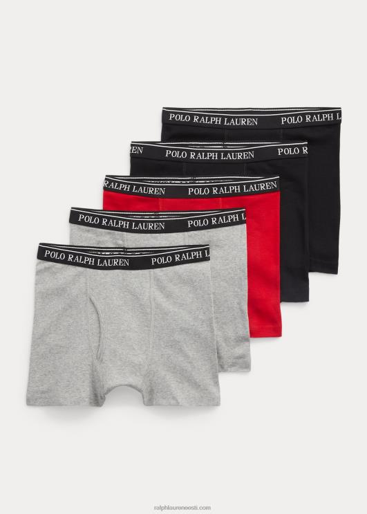 Ralph Lauren lapsed soonikkoes puuvillane bokserpüksid 5-pakk PR0V6404 ja üle kanarbiku/must