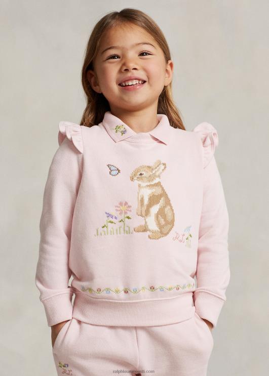 Ralph Lauren lapsed Kuu-uusaasta jänku fliisist dressipluus PR0V6730 roosa varjund