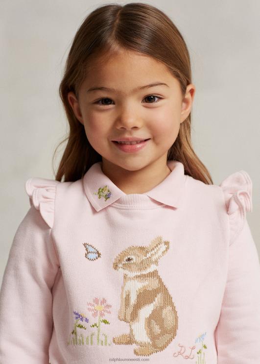 Ralph Lauren lapsed Kuu-uusaasta jänku fliisist dressipluus PR0V6730 roosa varjund