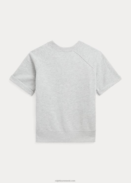 Ralph Lauren lapsed logoga fliisist lühikeste varrukatega dressipluus PR0V7612 kevadine kanarbik