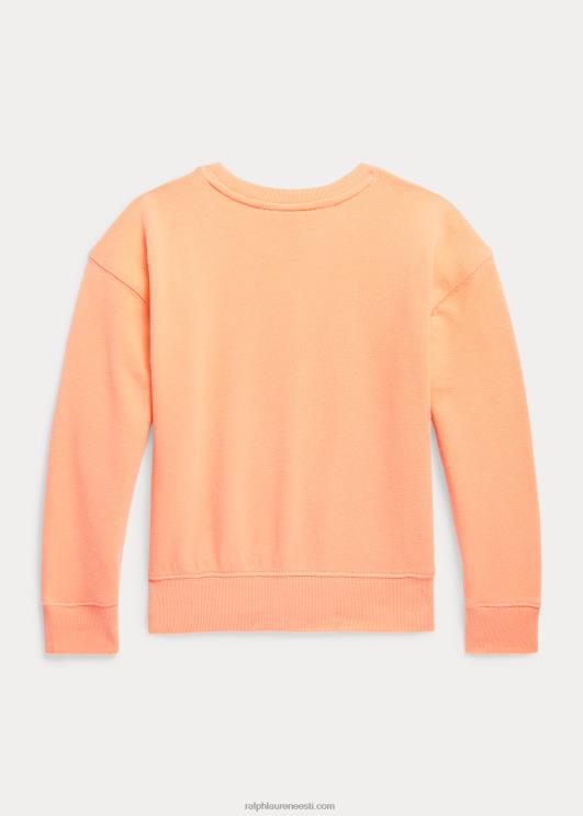 Ralph Lauren lapsed suure poni logoga fliisist dressipluus PR0V6713 oranž pritsmed