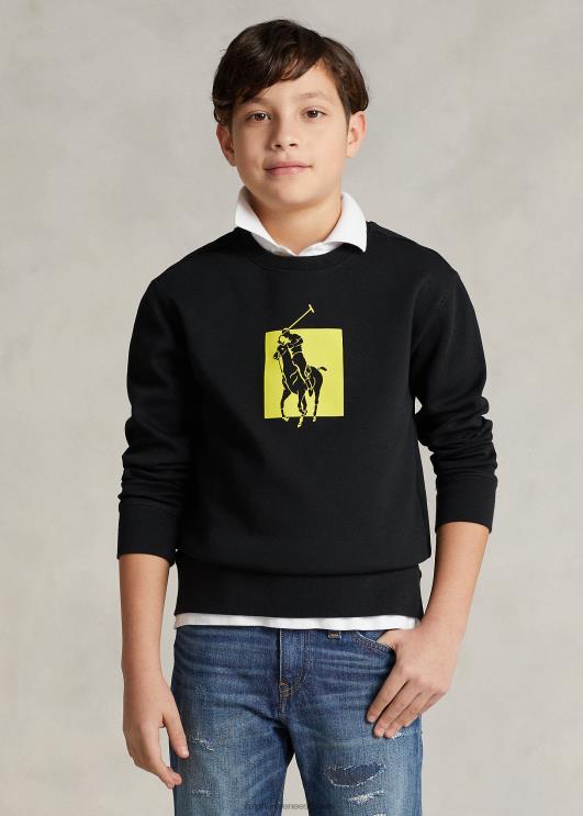 Ralph Lauren lapsed suure poni logoga topeltkootud dressipluus PR0V5973 must