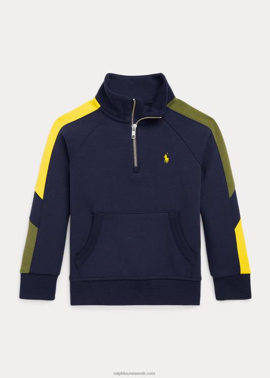 Ralph Lauren lapsed topeltkootud veerandtõmblukuga dressipluus PR0V9901 kruiisilaevastiku multi