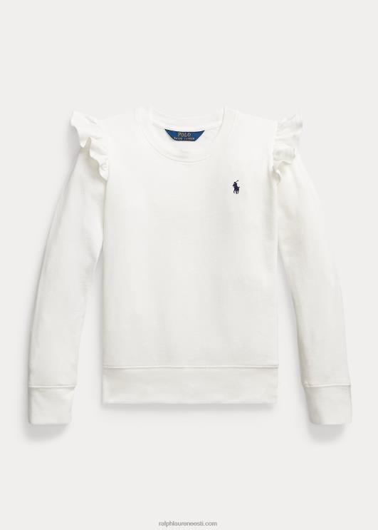 Ralph Lauren lapsed volangidega spaafrotee dressipluus PR0V7184 tekipesu valge