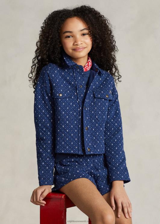 Ralph Lauren lapsed geomeetrilise mustriga topeltkootud särkjakk PR0V6967 klementiini kaliko