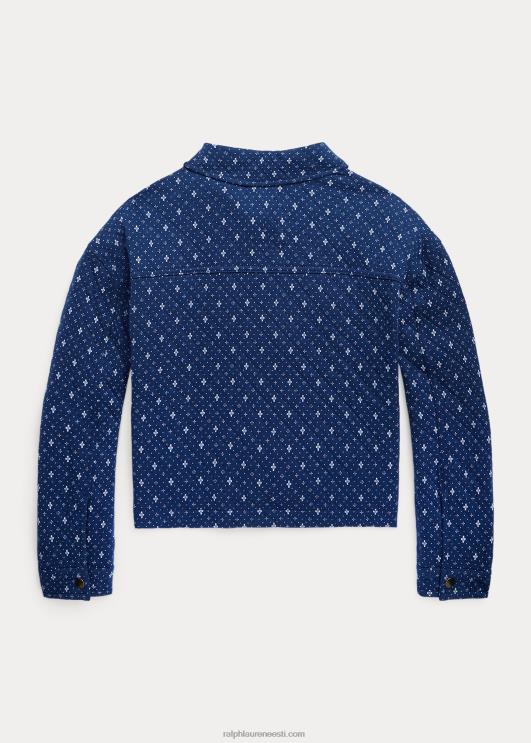 Ralph Lauren lapsed geomeetrilise mustriga topeltkootud särkjakk PR0V6967 klementiini kaliko