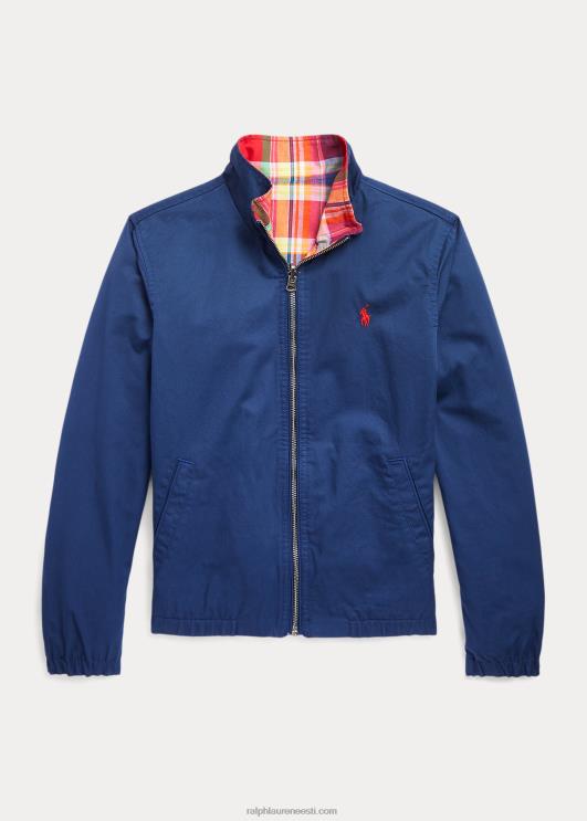 Ralph Lauren lapsed ümberpööratav puuvillane madrase jope PR0V6181 punane/merepunane multi