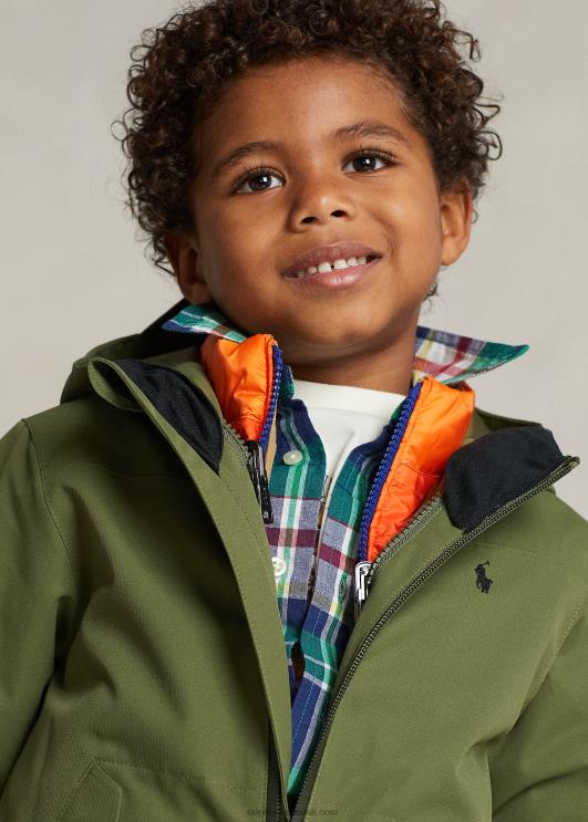 Ralph Lauren lapsed p-kihi 2 ümberpööratav jope PR0V6431 ombre/kõrbe khaki