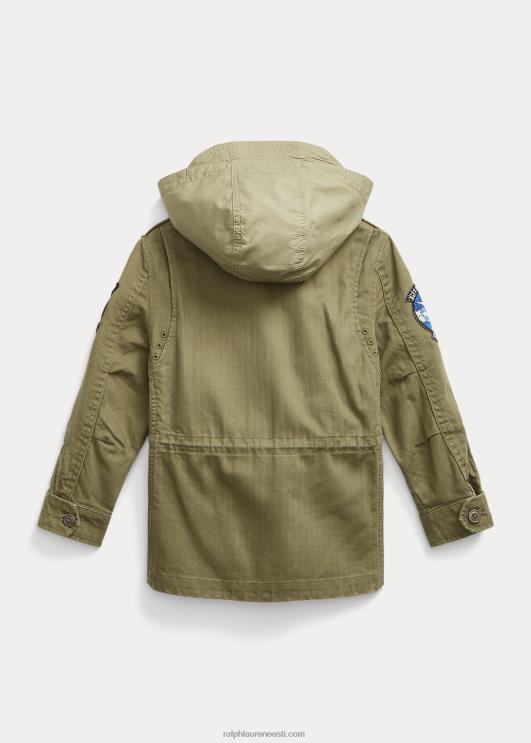 Ralph Lauren lapsed puuvillane kalasaba välijope PR0V5861 oliivimägi