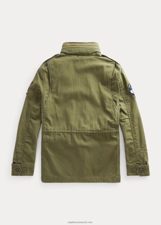 Ralph Lauren lapsed puuvillane kalasaba välijope PR0V6016 oliivimägi